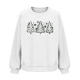 thumbnail image 6 of Waffle Sweatshirts for Womens Merry Christmas Loose Crewneck Long Sleeve Shirts Christmas Tree Printed Sweaters Casual Fashion Xmas Holiday Party Pullover Tops, 6 of 6
