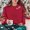 Red, variant on Lopecy-Sta Women's Christmas Merry Print Crewneck Sweatshirt, Fleece-Lined Long Sleeve Casual Pullover for Holiday Party Daily Wear Green L