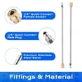 thumbnail image 3 of Pressure Washer Extension Wand, 2 Pack 17 Inch Stainless Steel Heavy Duty Wands with 1/4 Inch Quick Connect, Fits Most Pressure and Power Washers, 3 of 7