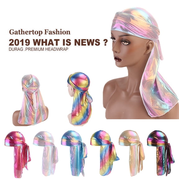 Helii Polyester Durag Baseball Cap Long Tail Headwrap for Men Women Multiple Colors Sun Hats Cowboy Hat