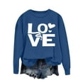 thumbnail image 4 of Ounisa Womens Valentines Sweatshirt Love Heart Graphic Print Pullover Casual Long Sleeve Valentine's Blouse Top, 4 of 5