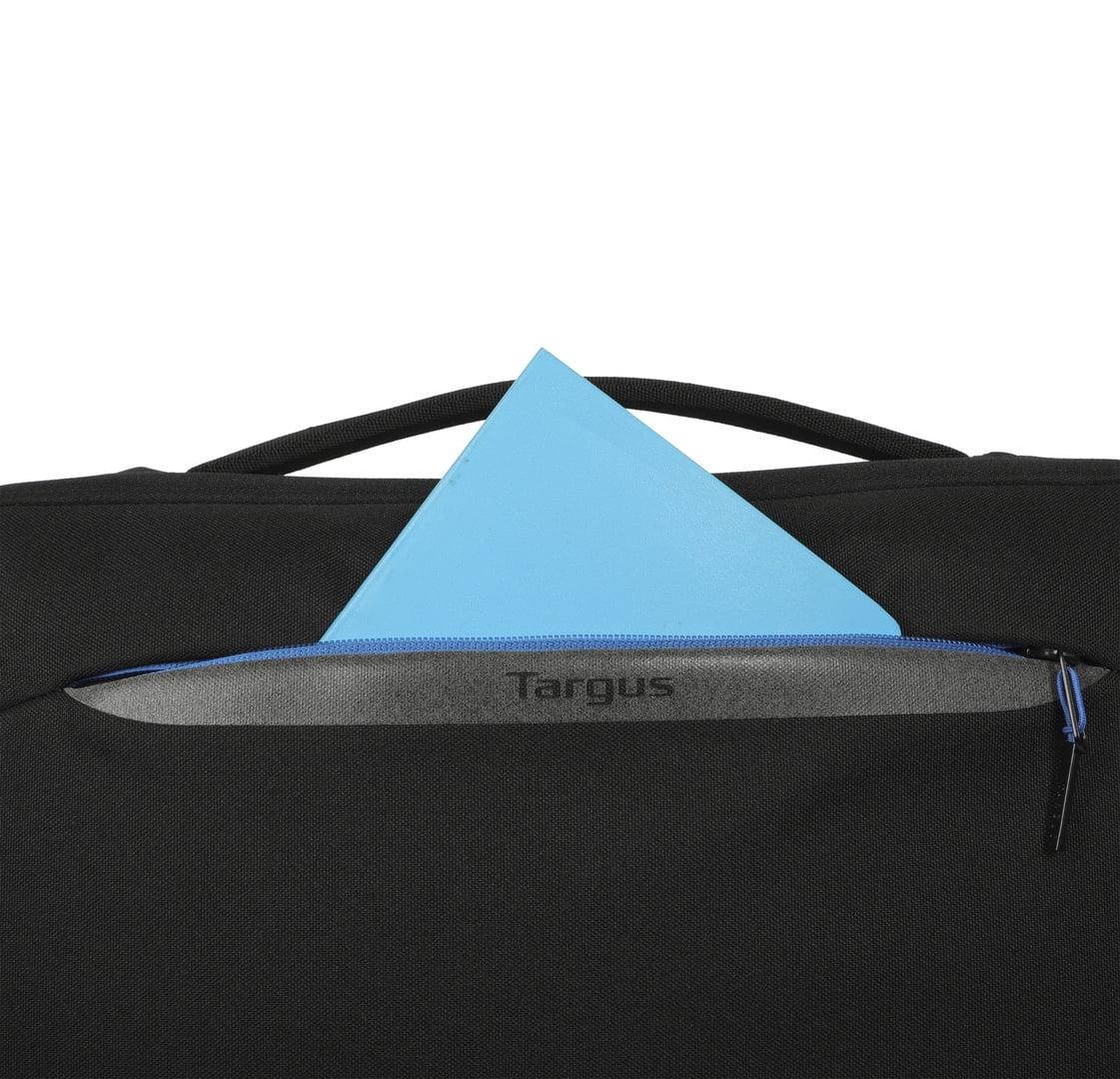 Targus 15–16” Coastline EcoSmart Briefcase, TBT940GL, Black/Blue