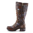 thumbnail image 2 of L'Artiste Kisha Boss Calf High Leather Boots – Hand-Painted Comfort, 2 of 8