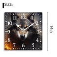thumbnail image 2 of 14 Inch Wall Clock Battery Operated Silent Clock Decorative for Office, Kitchen, Outdoor, Living Room，Wolf Painting Beautiful, 2 of 4