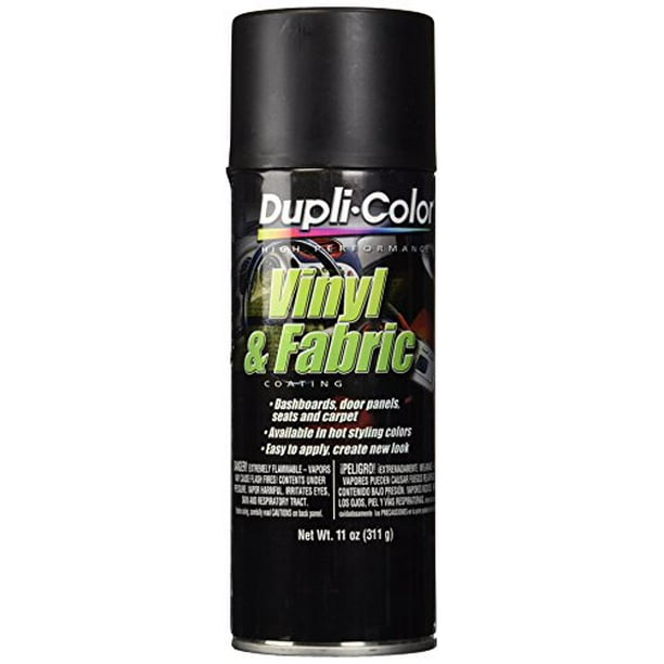 Dupli Color Hvp106 Flat Black High Performance Vinyl And Fabric Spray 11 Oz Com - Dupli Color Vinyl Fabric Spray Paint On Carpet