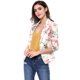 thumbnail image 3 of Chaqueta Tipo Blazer Informal Con Solapa De Muesca Y Manga Larga Para Mujer Blanco-floral L, 3 of 6