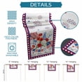 thumbnail image 6 of 250th Anniversary Floral Table Runner 120 Inches, Red Blue Stars 4th of July Bed Runner Dresser Scarves Tabletop for Indoor Outdoor Parties/Ceremony/Banquet, 13"x 120", 6 of 9