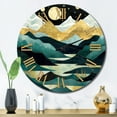 thumbnail image 3 of Designart "Nature s Roar in the Mountains II" Abstract Landscape Oversized Wall Clock, 3 of 5