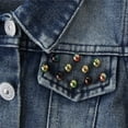 thumbnail image 4 of IBTOM CASTLE Toddler Baby Girls Boys Denim Jacket Long Sleeve Button Down Jeans Coat Ripped Hooded Top Fall Cowboy Casual Outwear Clothes 6-12 Months Blue + Pink Heart, 4 of 8