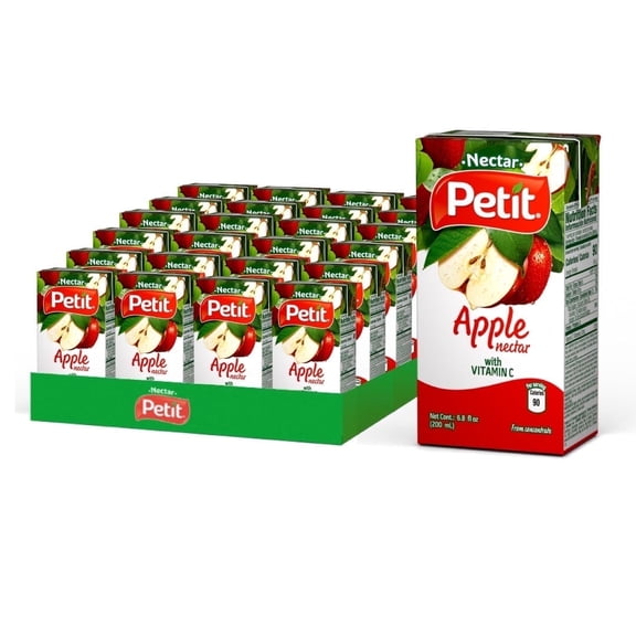 Petit Apple Nectar, 200 ml (Pack of 24) – Refreshing Fruit Beverage