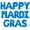 Blue, variant on Letter Balloons - HAPPY MARDI GRAS 16" Inch Alphabet Letters Foil Mylar Balloon Mardi Gras Party Banner (Gold)