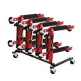 thumbnail image 1 of 360° Rolling Car Dolly Rack, Jack Stands Holder Storage Rack with Wheels,4-Dolly Capacity, Hydraulic Ratchet Trolley Jack Stand Organizer, Compatible with Most Dollies, 1 of 6