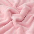 thumbnail image 4 of MOSHU Pink Double-Sided Sherpa Polyester Flannel Bed Blanket, Queen - Reversible, 4 of 7