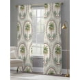 thumbnail image 4 of Date Palm Trees Sheer Curtains 2 Panels Set Summer Vintage Abstract Green Palm Tree Botanical Linen Sheer Window Curtains Light Filtering Rod Pocket Voile Drapes for Bedroom Living Room 52"X96", 4 of 8