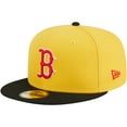 thumbnail image 3 of Men's New Era Yellow/Black Boston Red Sox Grilled 59FIFTY Fitted Hat, 3 of 5