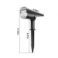 thumbnail image 3 of Black Solar Spotlights - 2-in-1 Outdoor Solar Lights for Yard, Garden, Patio, Walkway - IP65 Waterproof, 1200mAh Battery, Auto On Off, Wall or Stake Installation (1 Pack), 3 of 9