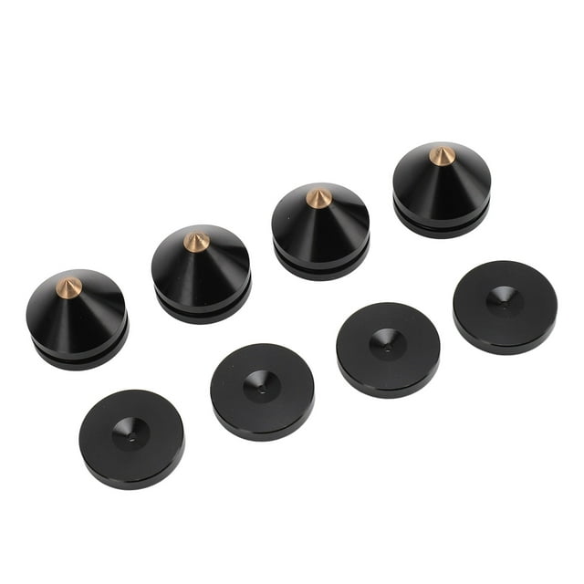Speaker Isolation Spike, 4 Set Aluminum Alloy Speaker Isolation Feet Speaker Vibration Absorber Spike for CD DVD Player Amplifier Meters, Recorders, DACs and Other Equipment