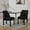 Black+Grey2, variant on Modern Dining Chairs Set of 2, Upholstered Chenille Armless Chairs with Rubberwood Legs, Curved Back Accent Chairs for Dining Room and Living Room, White and Black2