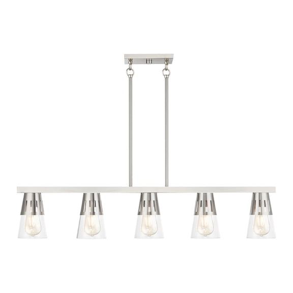 Livex Lighting - Bennington - 5 Light Large Linear Chandelier In Modern