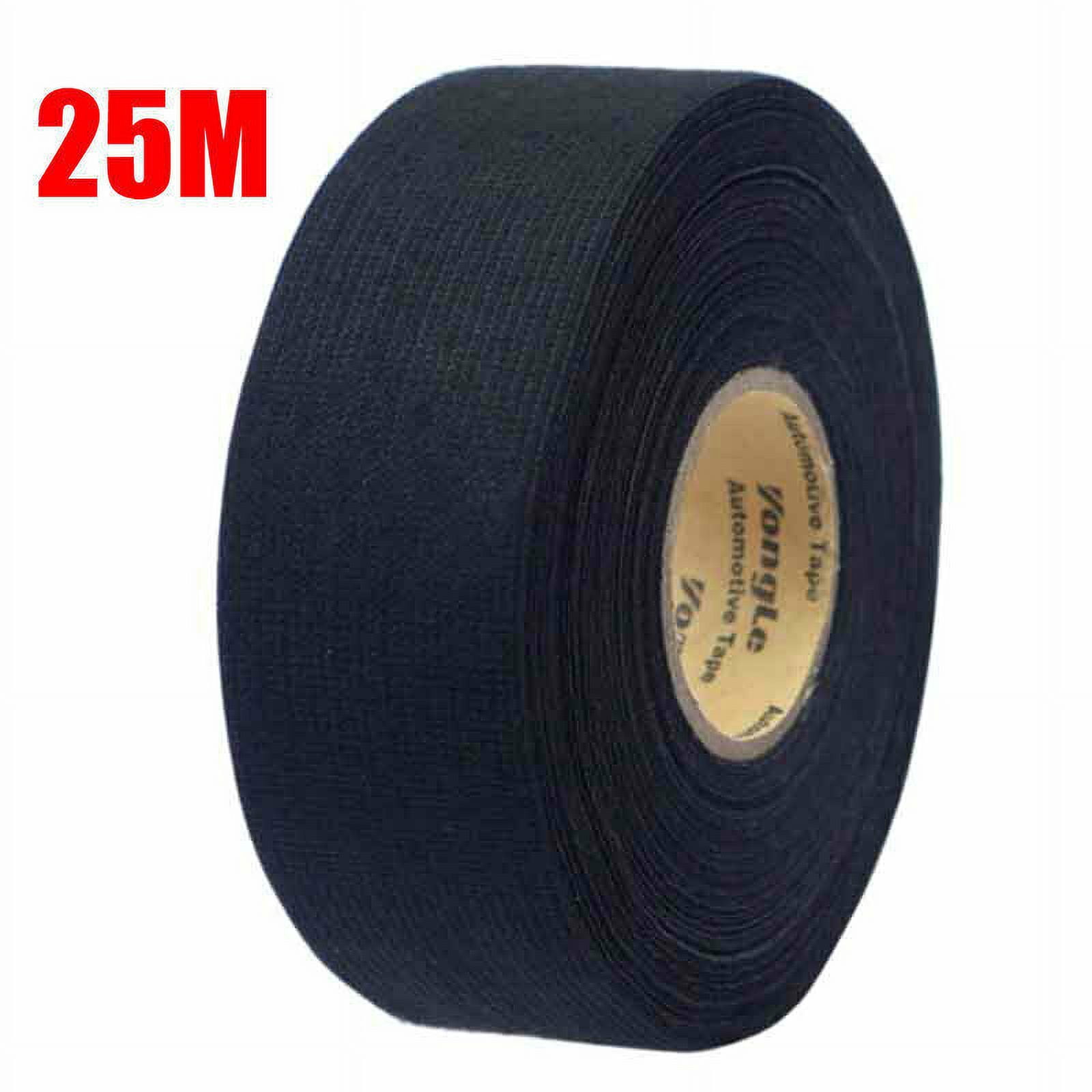 XZKING 4Rolls 82ft Car Multipurpose Tape Self Adhesive Anti Squeak Rattle Felt Automotive Wiring Harness Tape Black Wiring Loom Tape Cloth Tape