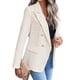 thumbnail image 3 of Chaqueta tipo blazer Mina Self Leather para mujer, color beige, talla XL, 3 of 6