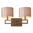 thumbnail image 3 of SAFAVIEH Catena 9.25 in. H Rustic Double Light Sconce, Antique Gold, 3 of 5