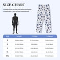 thumbnail image 4 of Bixox Men's blue Snowflake Prints Patterned Pajama Pants with Pockets Lounge Clothes for Home, 4 of 5