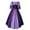 Purple, variant on Patlollav Summer Dresses for Women 2022,Womens Lace Neck Vintage Gothic Patchwork New Dress
