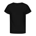 thumbnail image 4 of Tfken Girls Tshirts For Summer Crew Neck Print Short Sleeve Tops Trendy Casual Children Soft Tops Black Size 4-5 Years, 4 of 5