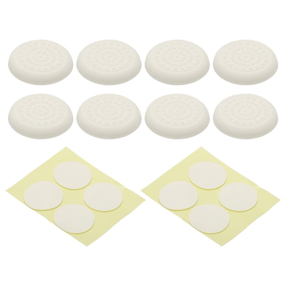 Uxcell 1.2 Inch Non Slip Furniture Pads, 8 Pcs Round Rubber Caster Cups for Chair Hardwood Floor Bed, White