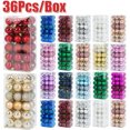 thumbnail image 2 of 36 piezas/caja de bolas de Navidad doradas y rojas para decoración de árboles de Navidad, 4 cm, adornos navideños para el hogar, regalo de Año Nuevo 2025, 2 of 5