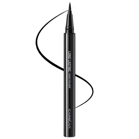 CARSLAN Delineador de ojos líquido Delineador de ojos negro Delineador líquido 12H Delineadores de ojos de larga duración Delineadores de ojos impermeables y a prueba de manchas Delineadores de ojos a