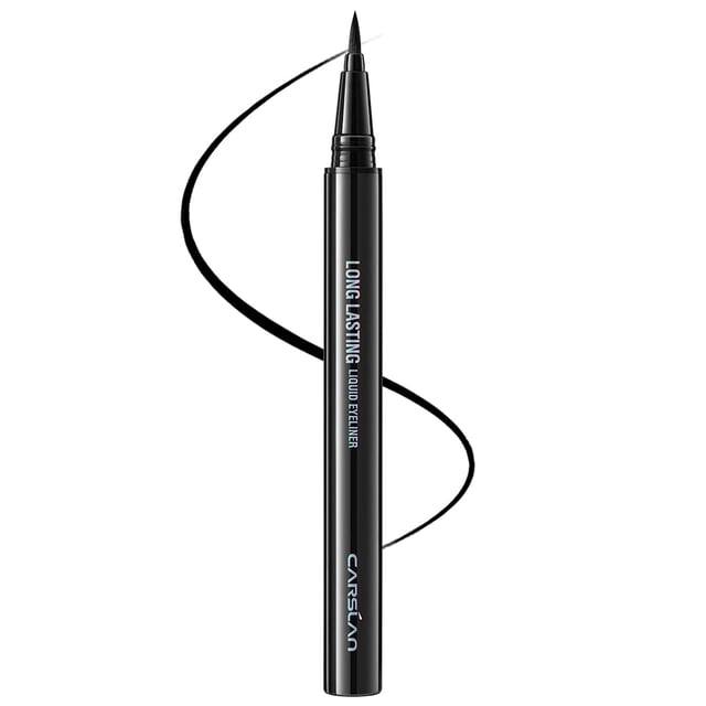 CARSLAN Delineador de ojos líquido Delineador de ojos negro Delineador líquido 12H Delineadores de ojos de larga duración Delineadores de ojos impermeables y a prueba de manchas Delineadores de ojos a