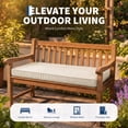 thumbnail image 6 of Garvee 54"x18" Outdoor Bench Cushion Water-Resistant Non-Slip with Ties for Porch Sofa Settee, Beige, 6 of 8