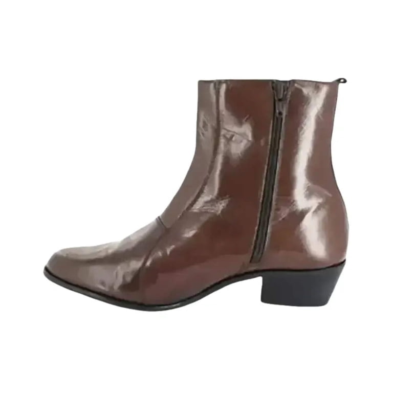 Men\'s Stacy Adams Santos Side Zip Boot Soft Leather Cognac 24855-221 Size 6 M Men main image 4