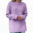 thumbnail image 4 of Towmus Women's Oversized Sweaters Batwing Sleeve Mock Neck Jumper Tops Chunky Knit Pullover cute Sweater, 4 of 5