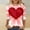 a11_Multicolor, variant on Vetsdori Tops for Ladies Heart Print 3/4 Sleeve Valentines Pullover Holiday,Gifts for Girlfriend Love Cute Juniors Blouses Fashion