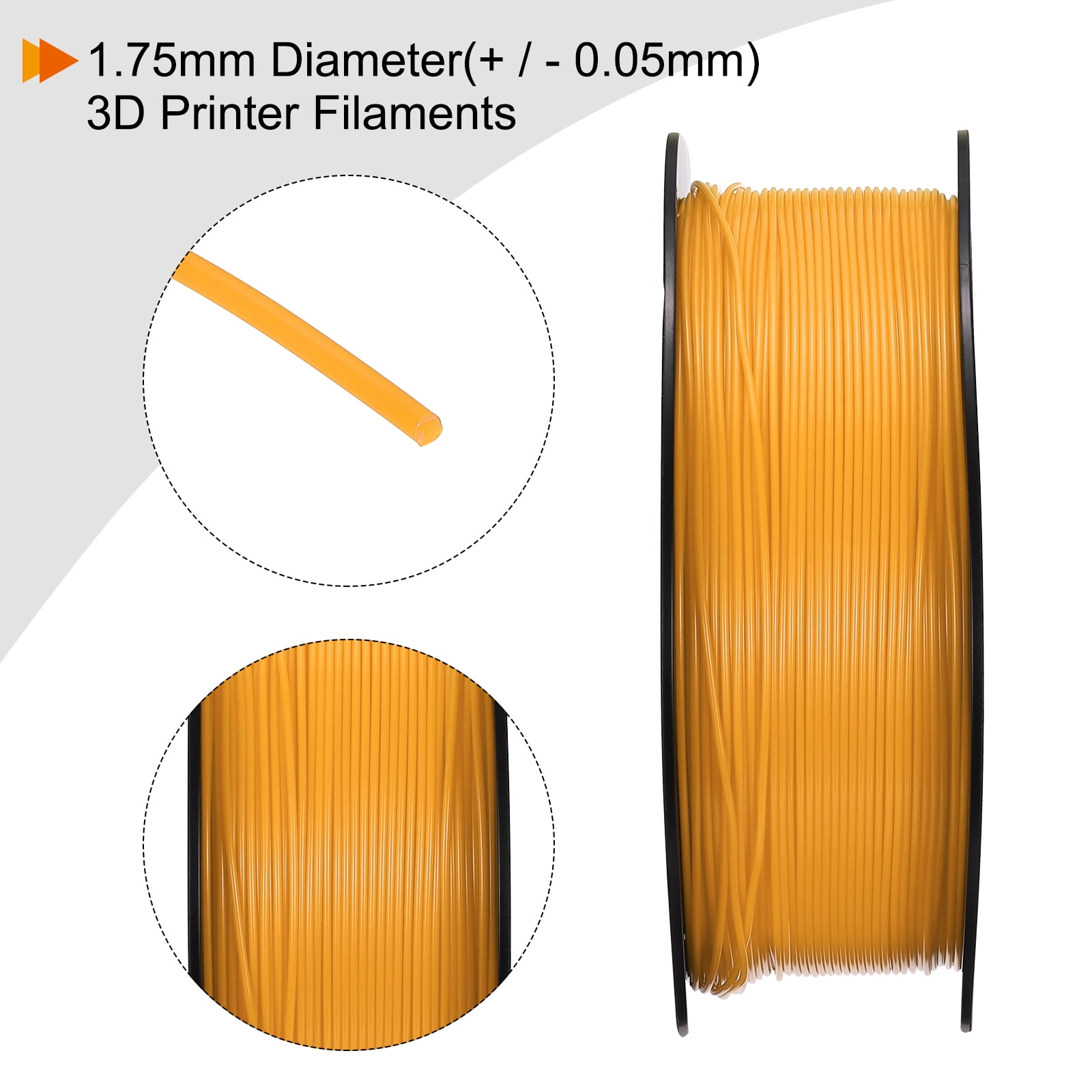 3D Printer Filament 1.75mm PLA Filaments Accuracy +/- 0.05mm Orange