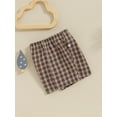 thumbnail image 4 of Bagilaanoe Toddler Baby Boy Girl Plaid Shorts Elastic Waist Casual Short Bottoms 12M 18M 24M 3T 4T 5T Kids Summer Clothes, 4 of 7