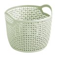 thumbnail image 1 of Cesta de almacenamiento de plástico Tainini, cestas para estantes de baño, organizador de cocina y despensa, cestas de plástico con asas, organizador de cestas para el hogar, 1 of 7
