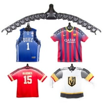 JerseyGenius® The Jersey and Shirt Wall Display Unit | Works for Hockey, Basketball, Soccer, Football Jerseys and More
