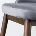 thumbnail image 4 of Roundhill Furniture Leland Fabric Upholstered Counter Height Wingback Stools, Set of 2, Gray, 4 of 15