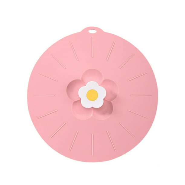 Yuarrent Tapa de olla para cocinar, resistente a la temperatura, recipiente para mantener fresco, cubierta para sartén, hogar, cocina, lavable, Cocina y Comedor Rosado Yuarrent HA064419-02