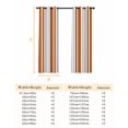 thumbnail image 6 of Fsddascl Burnt Orange Grey Stripe Blackout Curtains for Bedroom/Living Room, Thermal Insulated Kitchen Curtains, Farmhouse Minimalist Striped Grommet Darkening Window Treatment Drapes 52"x63"x2, 6 of 6