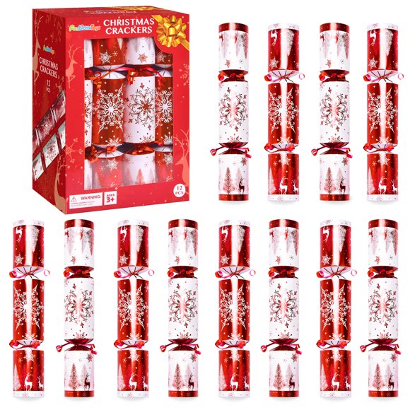 Christmas Crackers FUN LITTLE TOYS, paquete de 12 unidades, tarjetas de San Valentín