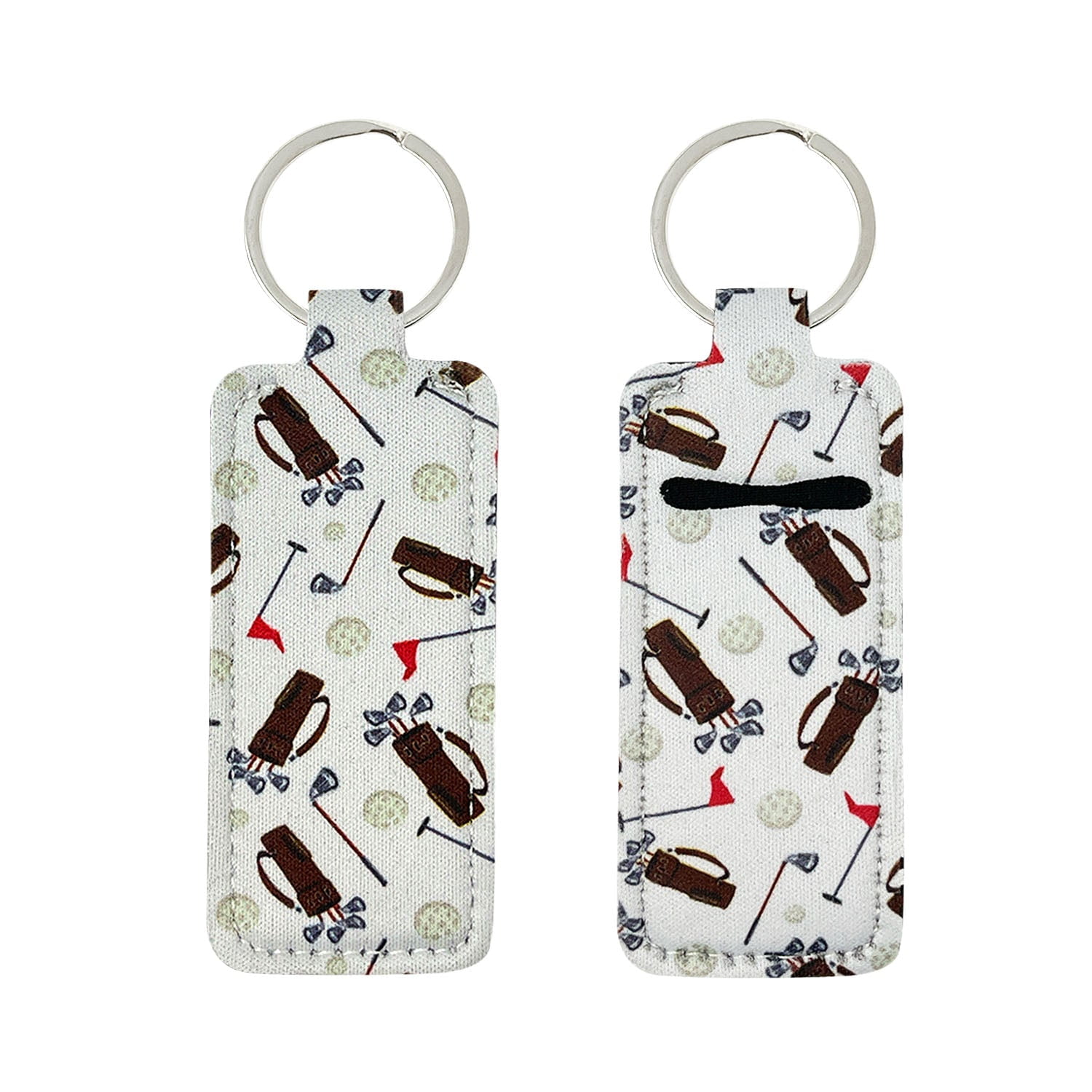 Wrapables 10 Pack Chapstick Holder Keychain, Keyring for Lip Balm