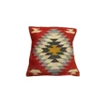 thumbnail image 2 of Indian Jute Kilim Cushion Cover Throw Pillow 18" Square Home Decor Handmade Woll, 2 of 3