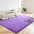 thumbnail image 3 of Lochas Ultra Soft Indoor Modern Area Rugs Fluffy Carpets for Living Room Children Bedroom Home Decor Nursery Rug 4' x 5.3',Lavender Purple, 3 of 7