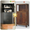 thumbnail image 4 of JAORD 70.1" H Metal File Cabinets,File Cabinet with Lock and Adjust Shelves,3 Drawers Office Storage Cabinet with Lock for Letter/Legal/F4/A4 Size Files,Black,Assembly Required., 4 of 7