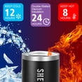 thumbnail image 2 of SHETINAR 30 oz Stainless Steel Thermos, Travel 2-in-1 Lid and Straw, Double Wall Insulated, Spill-Proof Lid, Perfect for Hot and Cold Drinks,Black, 2 of 9